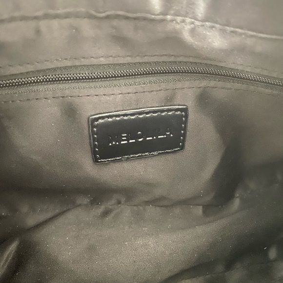 Melolila Crescent Shoulder Bag – Y2K Black Purse w/ Gold Hardware | $38 Retail - Picture 10 of 11